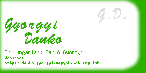 gyorgyi danko business card