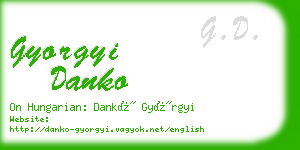 gyorgyi danko business card